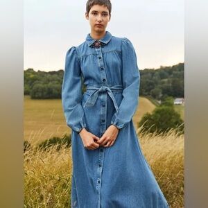 Boden Denim Midi Shirt Dress